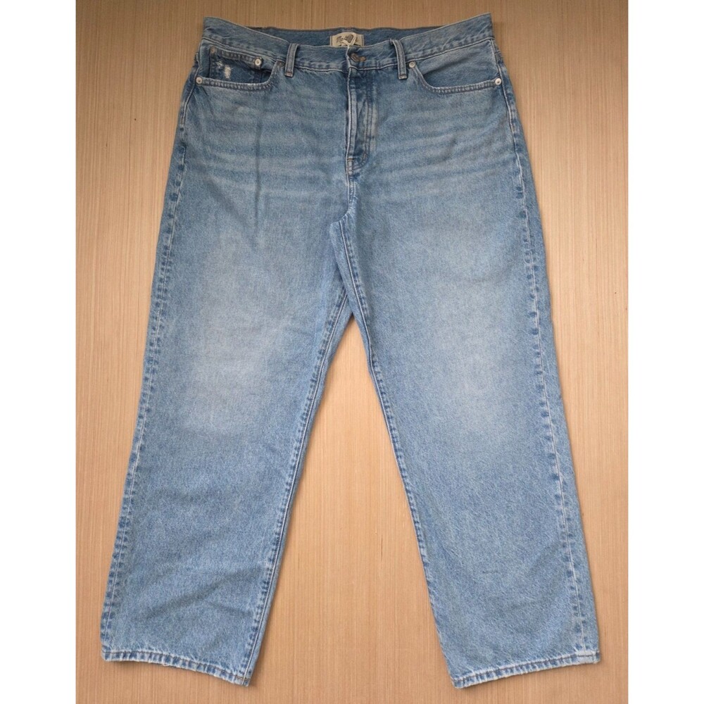 Madewell Jeans Womens 32 Blue Low-Slung Straight Relaxed Baggy Denim